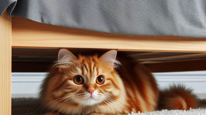 Why Is My Cat Hiding Under the Bed? 2 - kittenshelterhomes.com